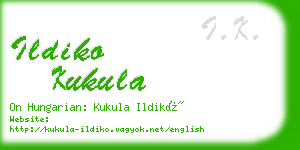 ildiko kukula business card